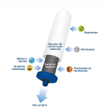 Coldstream système de filtration d'eau sur comptoir en acier inoxydable. CA003