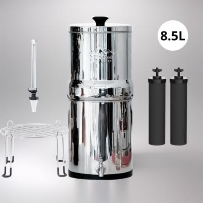 Fontaine à eau Monderma Max Big 8.5L - inclus 2 filtres black filters, 1 base inox, 1 robinet avec vue